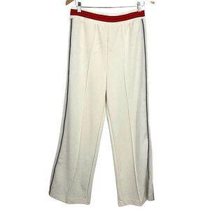 NWT Kilo Brava Size L Track Pants Lounge White Red Striped Waist Casual Womens